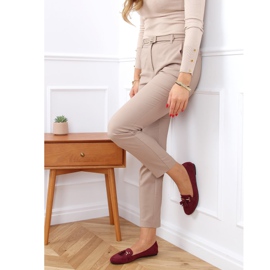 Mocasines burdeos de mujer 9988-159 Wine rojo 3