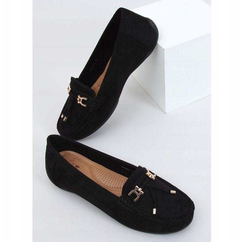 Negro Mocasines de mujer con plataforma negro H9228 Negro 1