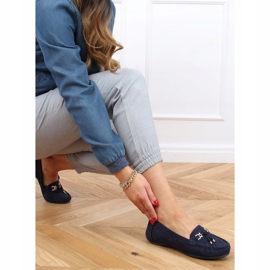Mocasines de mujer con plataforma azul marino H9228 Azul 2