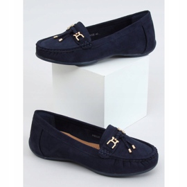 Mocasines de mujer con plataforma azul marino H9228 Azul 1