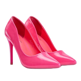 Tacones Angela lacados en rosa rosado 1