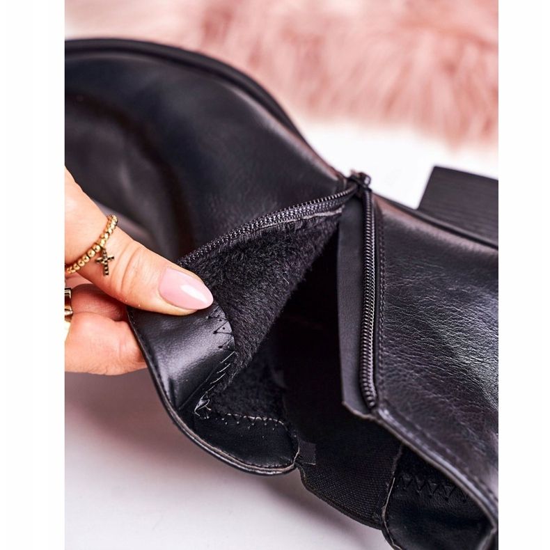 J. Star Botas cálidas para mujer Jodhpur boots On Heel Black Forevermore negro 4