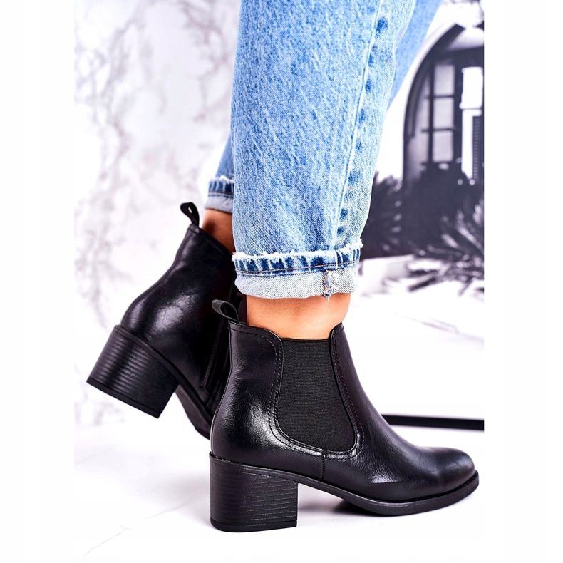 J. Star Botas cálidas para mujer Jodhpur boots On Heel Black Forevermore negro 3