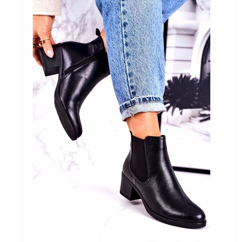 J. Star Botas cálidas para mujer Jodhpur boots On Heel Black Forevermore negro 2