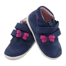 Mazurek Botas para niñas con un arco de rosa marina 341 azul 3