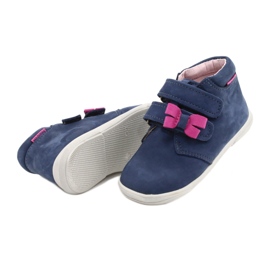 Mazurek Botas para niñas con un arco de rosa marina 341 azul 2
