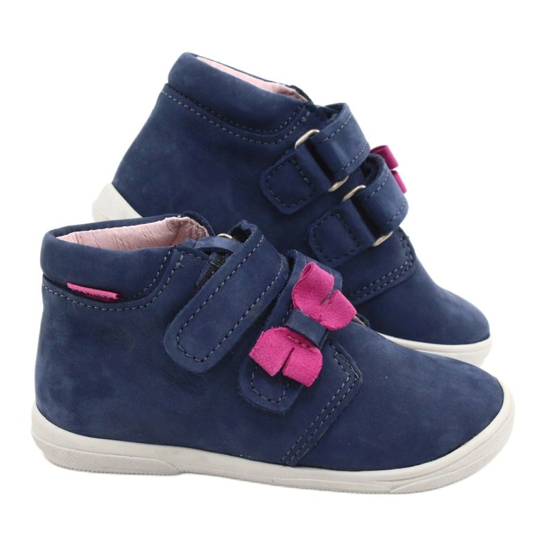 Mazurek Botas para niñas con un arco de rosa marina 341 azul 4
