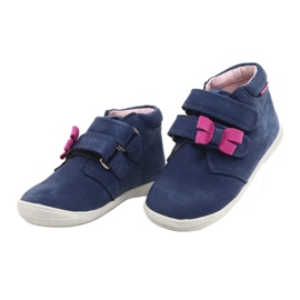 Mazurek Botas para niñas con un arco de rosa marina 341 azul 1
