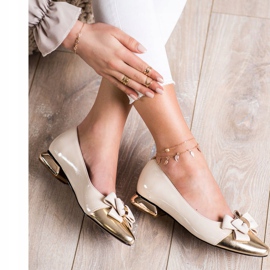 Zapatos de salón elegantes con lazo VINCEZA beige 2