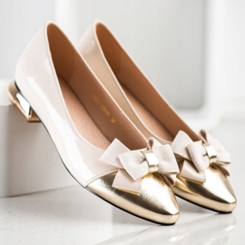 Zapatos de salón elegantes con lazo VINCEZA beige 4