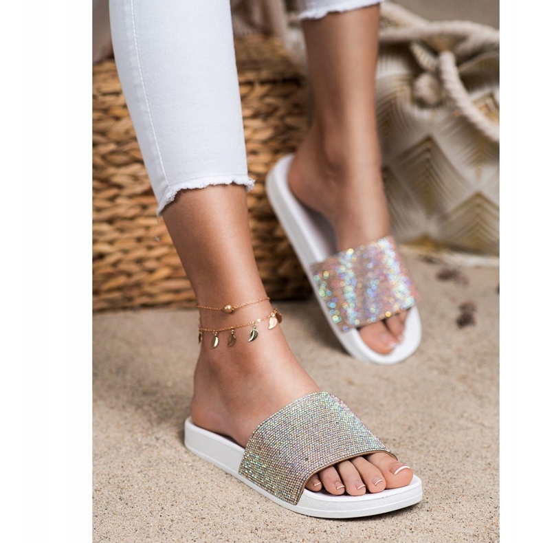 Seastar Pantuflas con Cristales blanco 1 Seastar Pantuflas con Cristales blanco 1