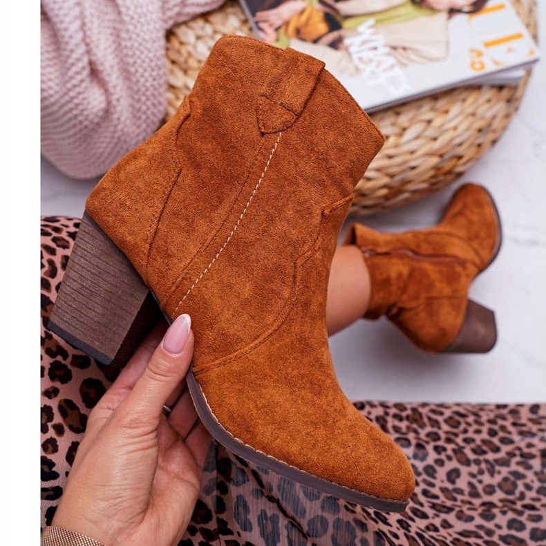 BUGO Botas De Mujer Con Tacón Vaquero Camel Nutriso marrón 3 BUGO Botas De Mujer Con Tacón Vaquero Camel Nutriso marrón 3
