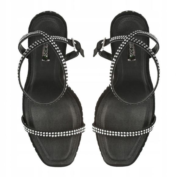 Sandalias de tacón Vices 5154-1A Negro plata 2