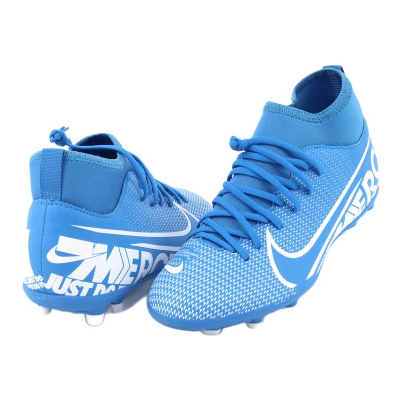 Zapatillas de fútbol Nike Mercurial Superfly 7 Club FG / MG Jr AT8150-414 azul 3 Zapatillas de fútbol Nike Mercurial Superfly 7 Club FG / MG Jr AT8150-414 azul 3