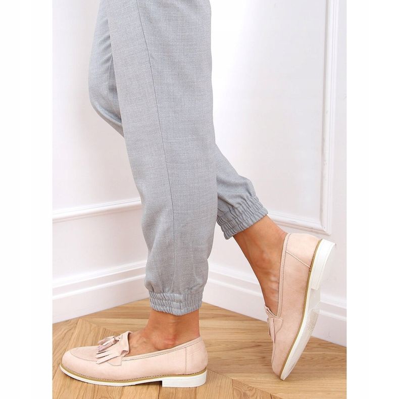 Mocasines beige de mujer AB687 Nude 2