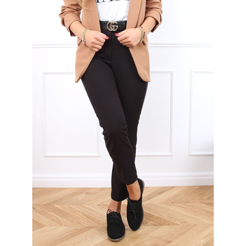 Mocasines negros con cordones G325 Black 1