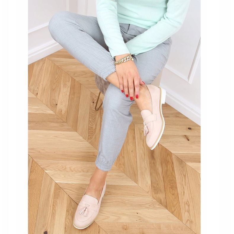 Mocasines beige de mujer AB695 Nude 2