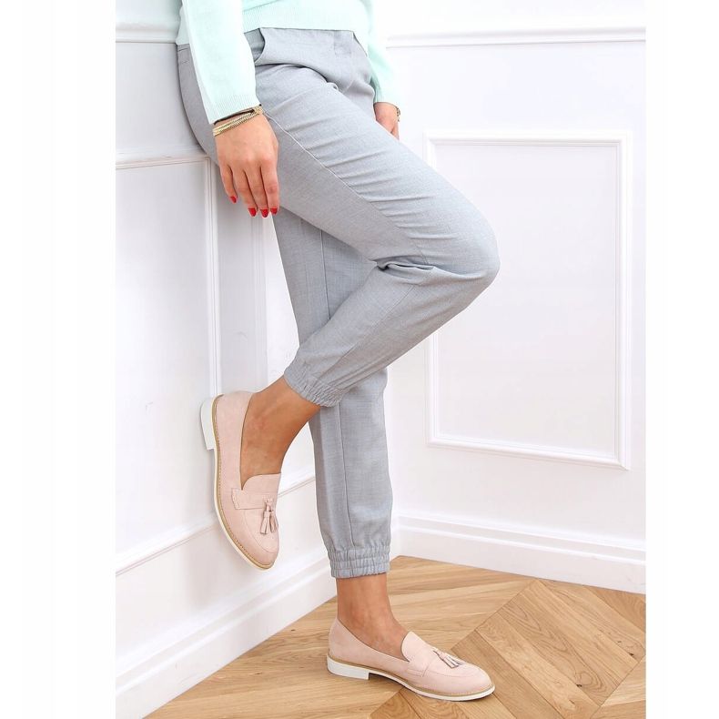 Mocasines beige de mujer AB695 Nude 1