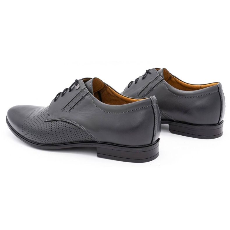 Olivier Zapatos de cuero para hombres 482 gris 4