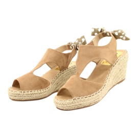 Sandalias alpargatas mujer beige con lazo Jezzi 21SD98-3593 1 Sandalias alpargatas mujer beige con lazo Jezzi 21SD98-3593 1