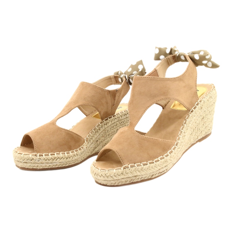 Sandalias alpargatas mujer beige con lazo Jezzi 21SD98-3593 1 Sandalias alpargatas mujer beige con lazo Jezzi 21SD98-3593 1