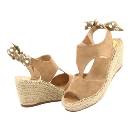 Sandalias alpargatas mujer beige con lazo Jezzi 21SD98-3593 3 Sandalias alpargatas mujer beige con lazo Jezzi 21SD98-3593 3
