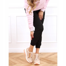 Rosa RQ288 Zapatillas deportivas rosa con tacón de cuña oculto rosado 1