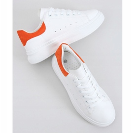 Zapatillas de mujer blancas y naranjas A88-63 Naranja blanco 3