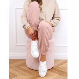 Zapatillas de mujer blancas y rosas A88-63 Pink blanco 1