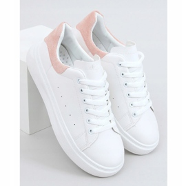Zapatillas de mujer blancas y rosas A88-63 Pink blanco rosado 3