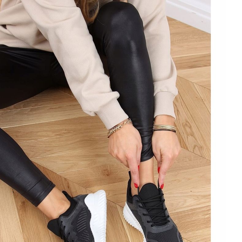 Negro KK-219 Zapatillas deportivas negras 1