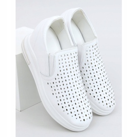 Zapatillas slip on tacones de cuña blanco HY-251 Blanco 3