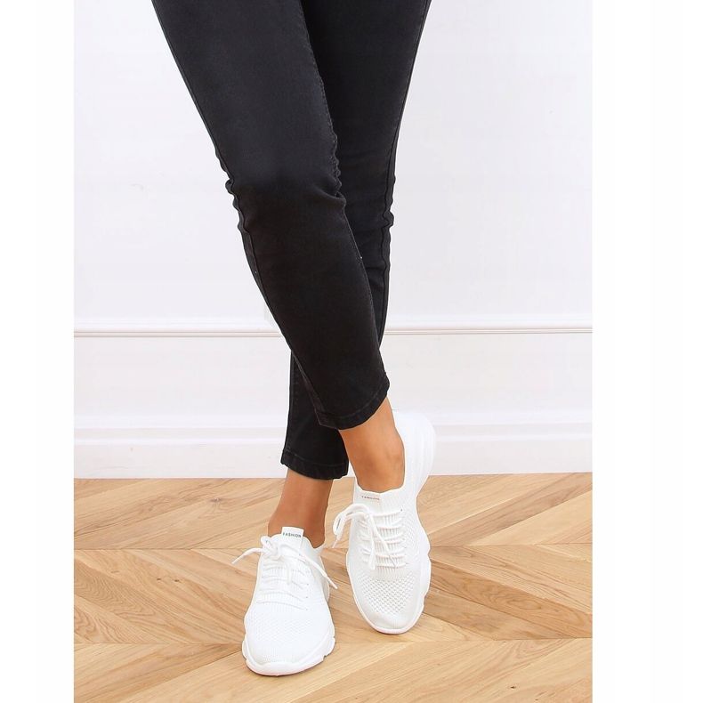 Blanco FF-10 Calcetines deportivos blancos 1