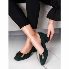 Zapatos de tacón bajo Sergio Leone verde 3