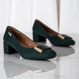 Zapatos de tacón bajo Sergio Leone verde 2