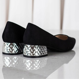 Filippo Zapatos negros con tacón dorado 3