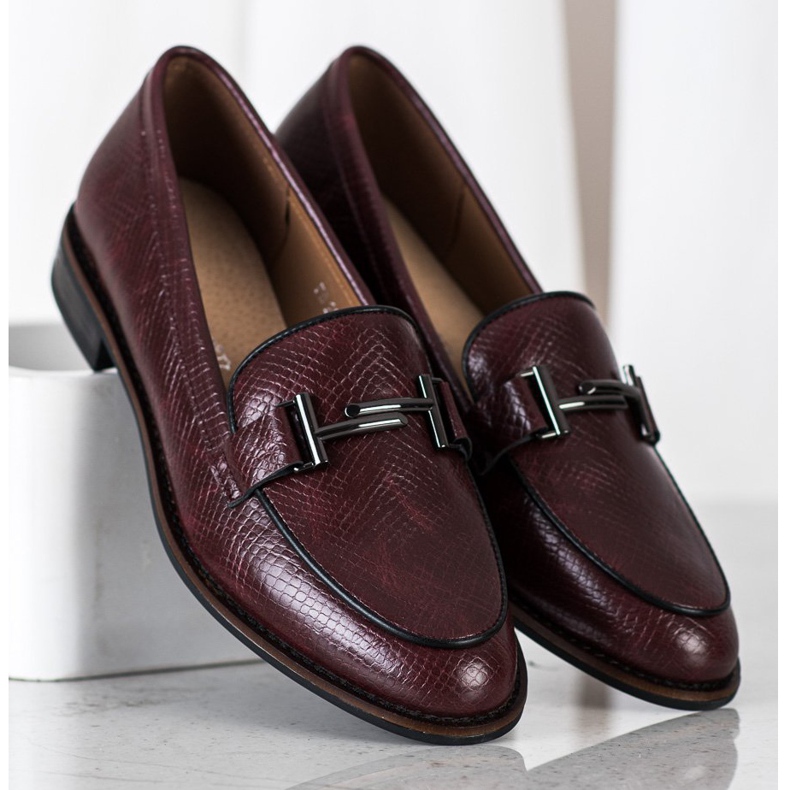 Zapatos Sergio Leone con estampado de serpiente rojo 2