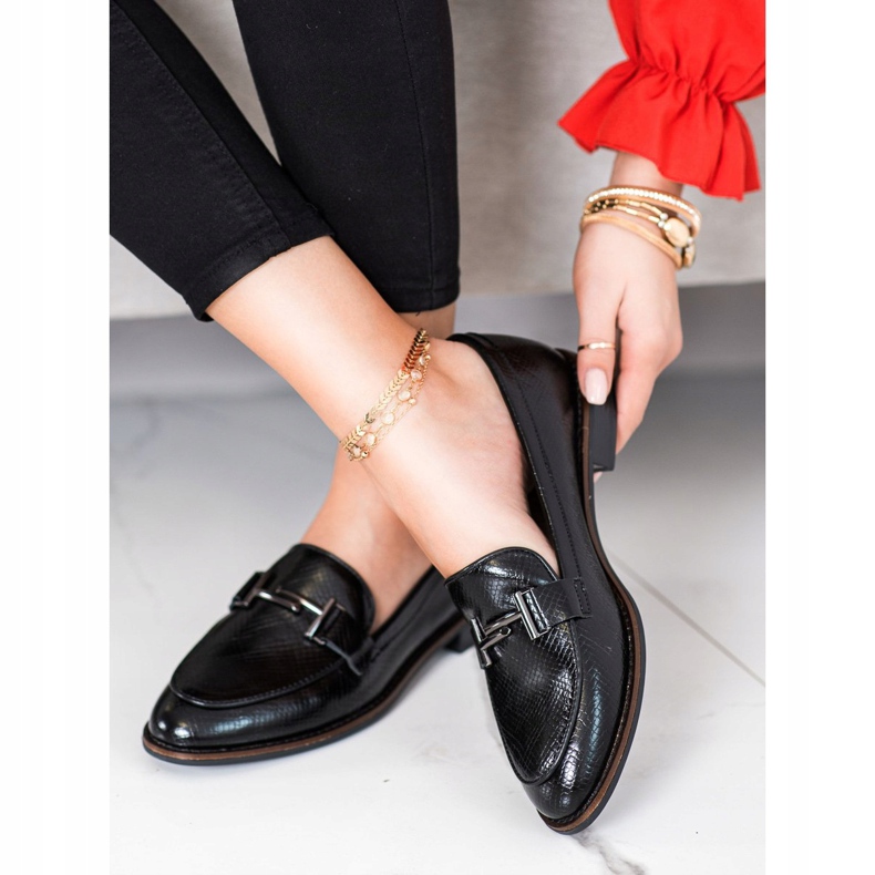 Zapatos Sergio Leone con estampado de serpiente negro 1