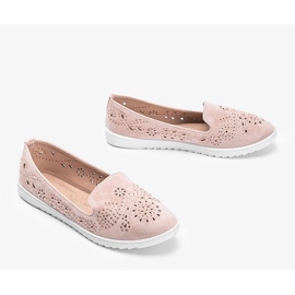 Mocasines rosa calados con circonita Brianna rosado 1