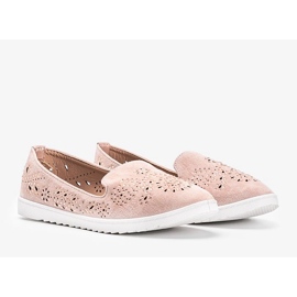 Mocasines rosa calados con circonita Brianna rosado 2