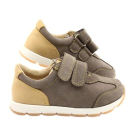 Mazurek Zapatos de cuero para niños 1362 Velcro marrón 4