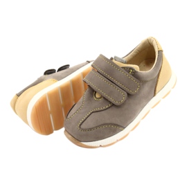 Mazurek Zapatos de cuero para niños 1362 Velcro marrón 2