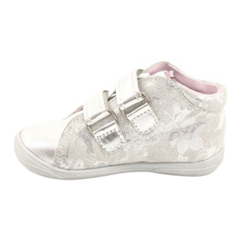 Mazurek Botines deportivos velcro piel 1264 flor plata 1