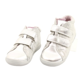 Mazurek Botines deportivos velcro piel 1264 flor plata 2