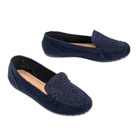 Mocasines azul marino con puntera calada Frida 2