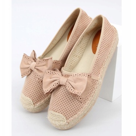 Alpargatas de mujer beige y rosa J131-22 Beige rosado 3