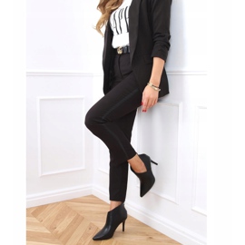 Botas negras con un pin cortado negro 9561 Negro 1