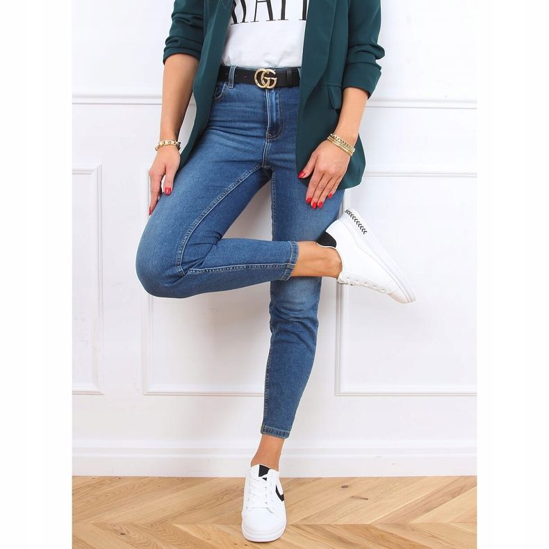 Zapatillas de mujer blancas CC-40 WHITE / BLACK blanco negro 1