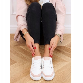 Zapatillas de mujer blancas 6110 Pink blanco 1 Zapatillas de mujer blancas 6110 Pink blanco 1