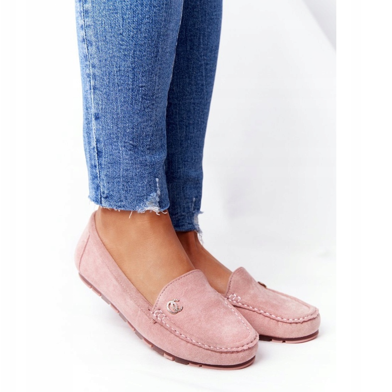 PS1 Mocasines Mujer Ante Rosa Madelyn 1